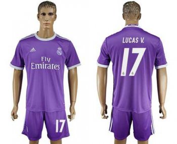 Real Madrid #17 Lucas V. Away Soccer Club Jersey