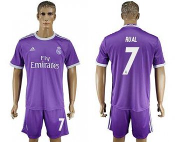 Real Madrid #7 Rual Away Soccer Club Jersey