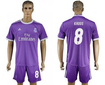 Real Madrid #8 Kroos Away Soccer Club Jersey