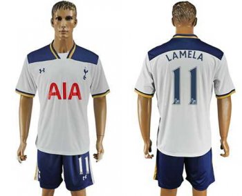 Tottenham Hotspur #11 Lamela White Home Soccer Club Jersey