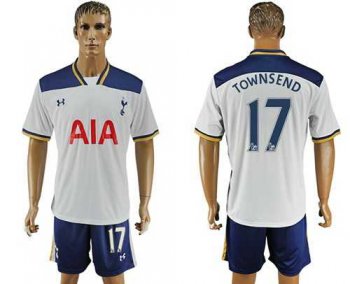 Tottenham Hotspur #17 Townsend White Home Soccer Club Jersey