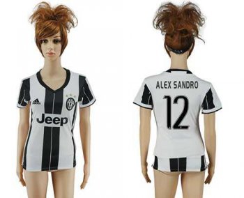 Women's Juventus #12 Alex Sandro Home Soccer Club Jersey