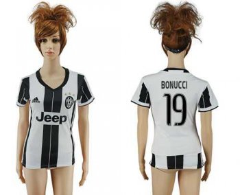 Women's Juventus #19 Bonucci Home Soccer Club Jersey