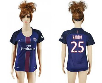 Women's Paris Saint-Germain #25 Rabiot Home Soccer Club Jersey