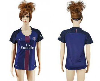 Women's Paris Saint-Germain Blank Home Soccer Club Jersey