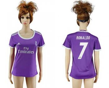 Women's Real Madrid #7 Ronaldo Away Soccer Club Jersey