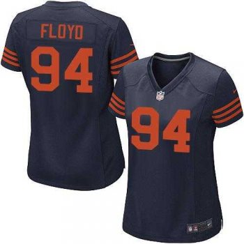 Women's Nike Chicago Bears #94 Leonard Floyd Navy Blue Stitched NFL 1940s Throwback Elite Jersey