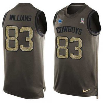 Nike Dallas Cowboys #83 Terrance Williams Green Men's Stitched NFL Limited Salute To Service Tank Top Jersey