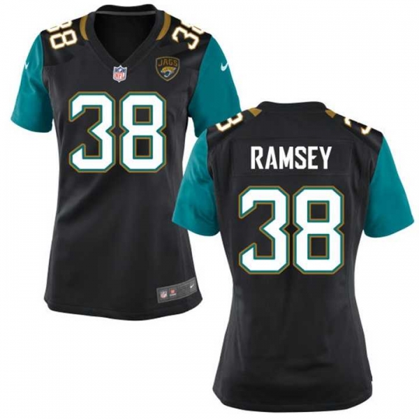 Women's Nike Jacksonville Jaguars #38 Jalen Ramsey Black Game Jersey