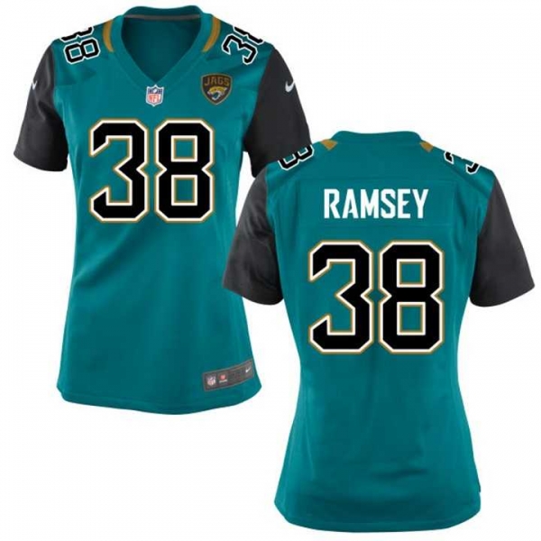 Women's Nike Jacksonville Jaguars #38 Jalen Ramsey Teal Game Jersey