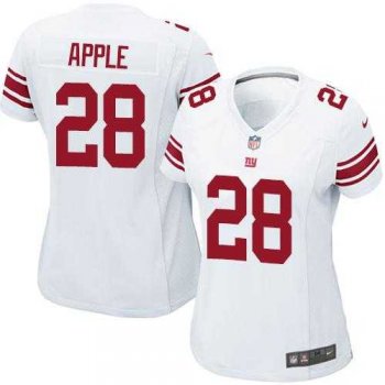 Women's Nike New York Giants #28 Eli Apple White Stitched NFL Elite Jersey