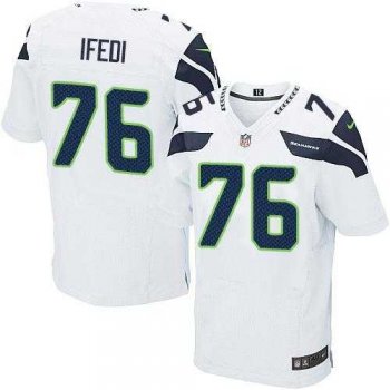 Nike Seattle Seahawks #76 Germain Ifedi White Men's Stitched NFL Elite Jersey