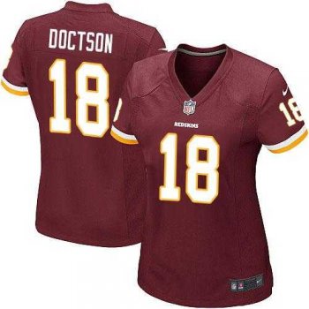 Women's Nike Washington Redskins #18 Josh Doctson Burgundy Red Team Color Stitched NFL Elite Jersey