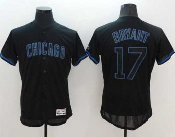 Chicago Cubs #17 Kris Bryant Black Fashion Flexbase Authentic Collection Stitched Baseball Jersey