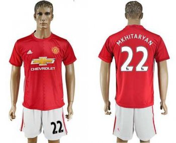 Manchester United #22 Mkhitaryan Home Soccer Club Jersey