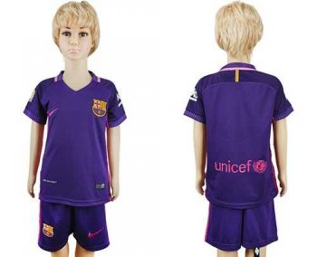 Barcelona Blank Away Kid Soccer Club Jersey