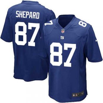 Men's Nike New York Giants #87 Sterling Shepard Game Royal Blue Team Color NFL Jersey