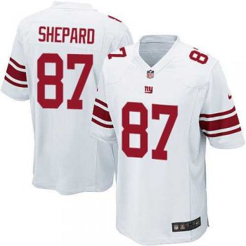 Men's Nike New York Giants #87 Sterling Shepard Game White NFL Jersey