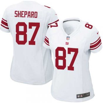 Women's Nike New York Giants #87 Sterling Shepard Elite White NFL Jersey