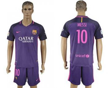 Barcelona #10 Messi Away Soccer Club Jersey