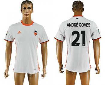 Valencia #21 Andre Gomes Home Soccer Club Jersey