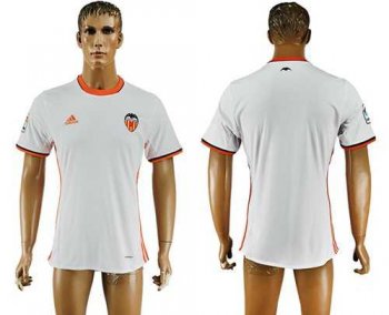 Valencia Blank Home Soccer Club Jersey