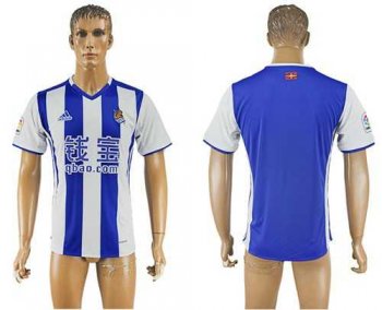 Real Sociedad Blank Home Soccer Club Jersey