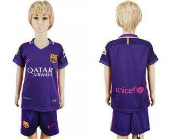 Barcelona Blank Away Kid Soccer Club Jersey