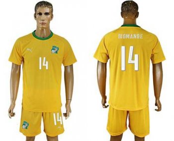 Cote d'lvoire #14 Diomande Home Soccer Country Jersey