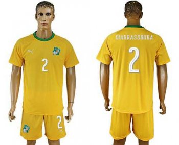 Cote d'lvoire #2 Diarrassouba Home Soccer Country Jersey