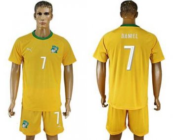 Cote d'lvoire #7 Daniel Home Soccer Country Jersey