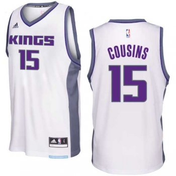 Sacramento Kings #15 DeMarcus Cousins 2016-17 Seasons White Home New Swingman Jersey