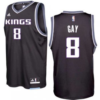 Sacramento Kings #8 Rudy Gay 2016-17 Seasons Black Alternate New Swingman Jersey