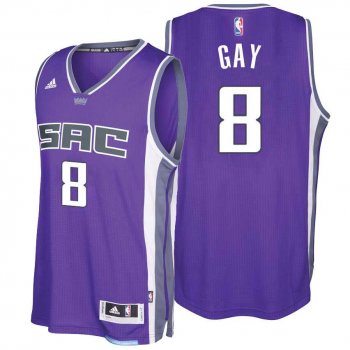 Sacramento Kings #8 Rudy Gay 2016-17 Seasons Purple City Road New Swingman Jersey