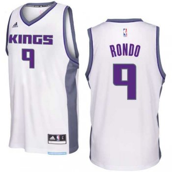 Sacramento Kings #9 Rajon Rondo 2016-17 Seasons White Home New Swingman Jersey