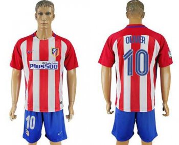 Atletico Madrid #10 Oliver Home Soccer Club Jersey