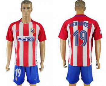 Atletico Madrid #19 Hernandez Home Soccer Club Jersey