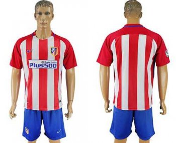 Atletico Madrid Blank Home Soccer Club Jersey