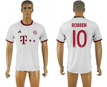 Bayern Munchen #10 Robben White Soccer Club Jersey