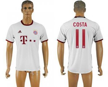 Bayern Munchen #11 Costa White Soccer Club Jersey