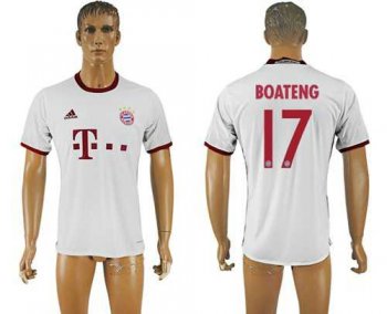 Bayern Munchen #17 Boateng White Soccer Club Jersey