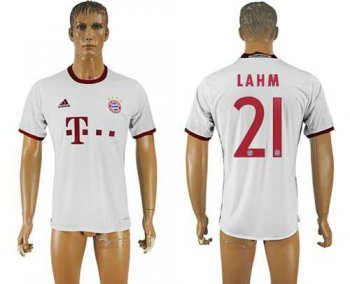 Bayern Munchen #21 Lahm White Soccer Club Jersey