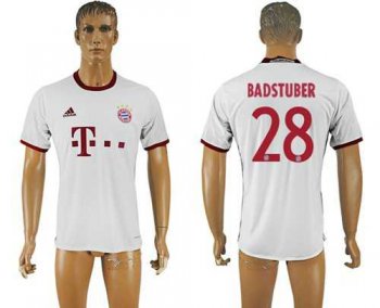 Bayern Munchen #28 Badstuber White Soccer Club Jersey