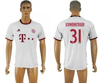 Bayern Munchen #31 Schweinsteiger White Soccer Club Jersey