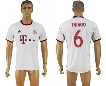 Bayern Munchen #6 Thiago White Soccer Club Jersey