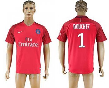 Paris Saint-Germain #1 Douchez Red Soccer Club Jersey