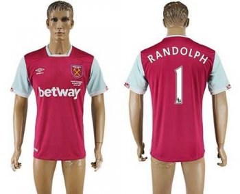 West Ham United #1 Randolph Home Soccer Club Jersey