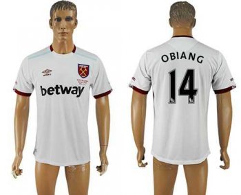 West Ham United #14 Obiang Away Soccer Club Jersey