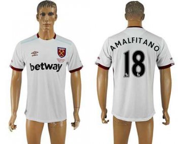 West Ham United #18 Amalfitano Away Soccer Club Jersey