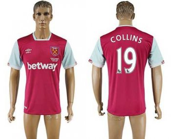 West Ham United #19 Collins Home Soccer Club Jersey